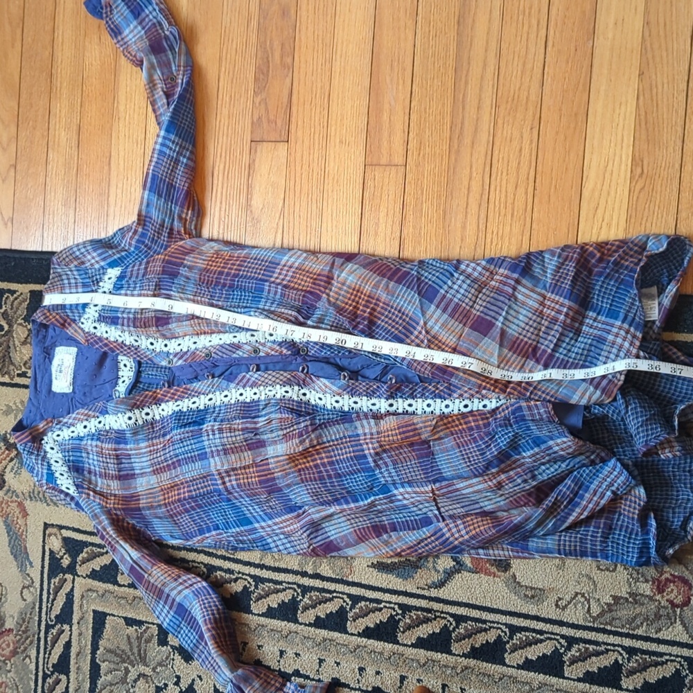 Anthropologie Holding Horses plaid shirt dress size XS - Picture 9 of 12